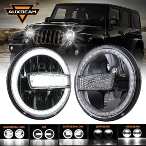 Faros LED redondos AUXBEAM 7" pulgadas haz alto/lo para camión Freightliner FL112 - Imagen 1 de 12