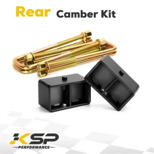 3" Rear Leveling Lift Block Kit U Bolt 1999-2024 Chevy Silverado GMC Sierra 1500 - Picture 1 of 7
