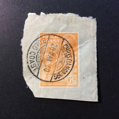 BroadviewStamps GB Gold Coast stationary square 20MAY1950.  Used F-VF.  Folded. - Image 1 of 3