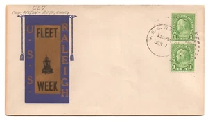USS RALEIGH (CL-7) Light Cruiser • 1930 FLEET WEEK Cachet Naval Cover - Picture 1 of 1