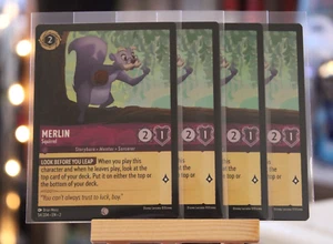 Disney Lorcana Play Set - Merlin Squirrel - 54/204 NM+ NON-Foil x4 Cards - Picture 1 of 1