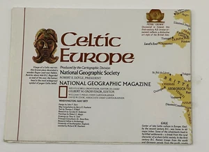 Celtic Europe, National Geographic, Poster/Map, 1977 - Picture 1 of 3