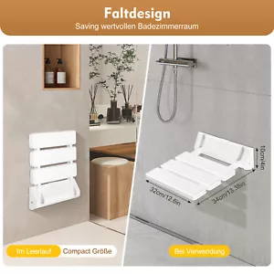 Duschsitz Duschklappsitz Bis 130kg Duschsitz Dusch Klappsitz zur Wandmontage NEU - Bild 1 von 17