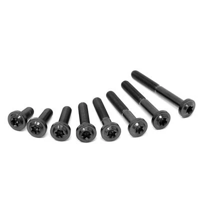 RACETI M6 Titanium Low Profile Bolt Screw 15 20 25 30 35 40 45 50 Torx Washer t30 Black