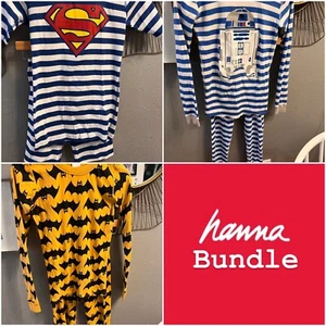 Lot of 3: Hanna Andersson Long+Short Pajamas, Size US 14 (160 cm) - Picture 1 of 10