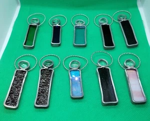 Set Of 10 Vintage Handmade Leaded Stained Glass Angel Ornaments - Picture 1 of 12