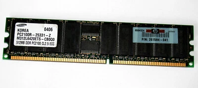 512 MB DDR-RAM 184-pin PC-2100R Registered-ECC 'Samsung M312L6420ETS-CB0Q0' - Photo 1/2