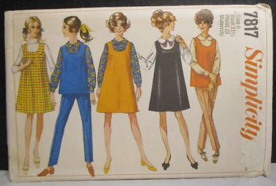 Simplicity Pattern 7817 Miss Maternity Jumper Top Blouse Pants Size 8 B 31.5 Cut - Image 1 of 4