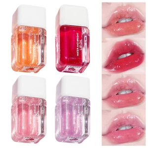 Hydrating Lip Gel Vitamin E Clear Rosehip Oil Bubble Cherry Strawberry Lip Oil - Picture 1 of 26