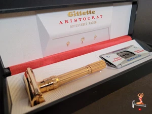 Gillette Slim Aristrocrat Adjustable Razor Vintage / Rasierhobel - Bild 1 von 8
