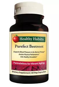 Healthy Habits Purefect Beetroot - Organic Beetroot Powder Bottle 60 Veg Capsule - Picture 1 of 4