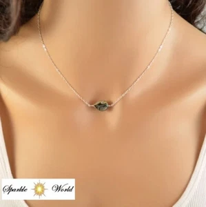 Silver Abalone Choker Necklace Sterling Silver Jewellery Paua Shell Necklace - Picture 1 of 6