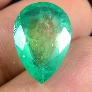 10.00Carat Green Emerald Pear Cut Gemstone For Jewelry-16x11x7mm