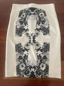 Cue Women’s High Waisted Floral Panel Fitted Skirt - Size 12 Made In Australia - Picture 1 of 8