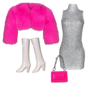 Eledoll Fashion Pack Pink/Silver Set - Picture 1 of 2