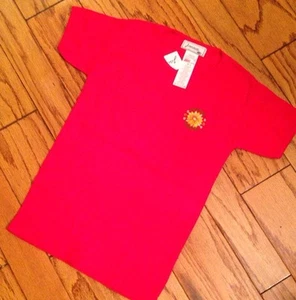 NWT Vintage 10 JACADI Short Sleeve Tee T Shirt Top Red Cotton Ribbd France Slim - Picture 1 of 12