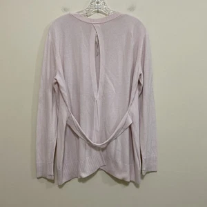 Lululemon Size 12 Sincerely Yours Open Back Thumb Hole Cashmere Blend Sweater - Picture 1 of 5