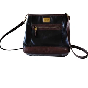 Umhängetasche Handtasche Tignanello Leder schwarz braun - Bild 1 von 6