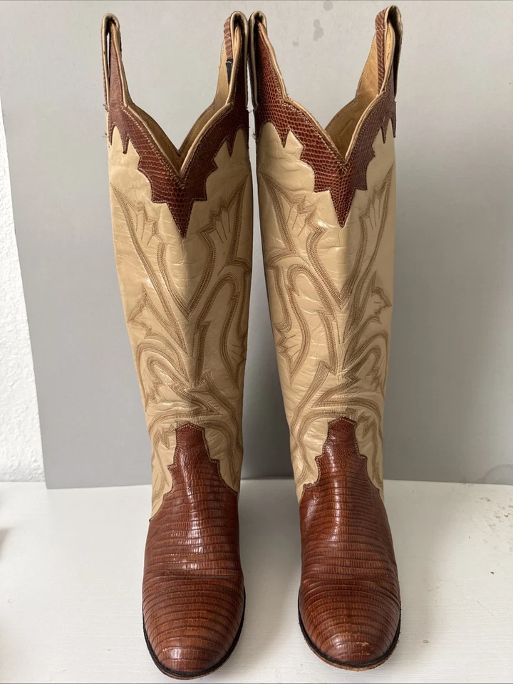 Panhandle Delgadas De Colección Altas Botas Vaqueras Lagarto Mujer’s Vaquera 5.5B Foto 1 de 4