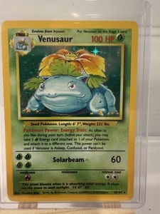 Venusaur 15/102 Base Set Holographic Rare Pokemon TCG - Picture 1 of 2
