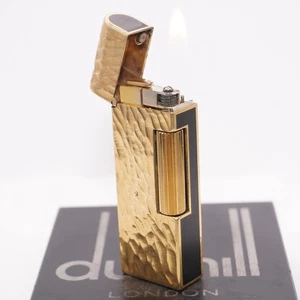 Dunhill Kuppelfeuerzeug vergoldet schwarz Lack_Ultraschallgereinigt_funktionstüchtig - Bild 1 von 19