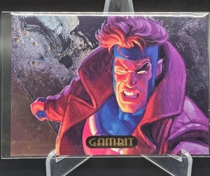 1994 Fleer Marvel Masterpieces Gambit Power Blast Foil Inserto Chase #5 - Foto 1 di 2