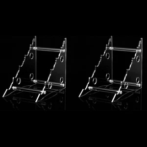 2Pcs Clear Acrylic Display Stand Rack Plastic Collection Storage Holder Shelf - Picture 1 of 3