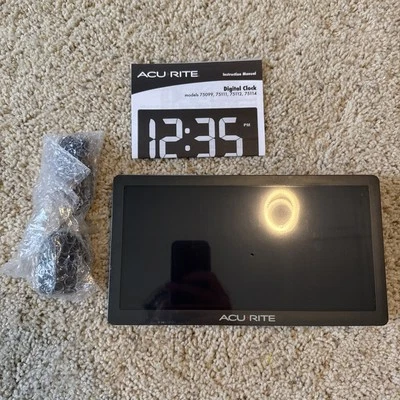 AcuRite 75112M 10-inch LED Digital Clock with Auto Dimming 10-Inch, Green  - Image 1 of 2