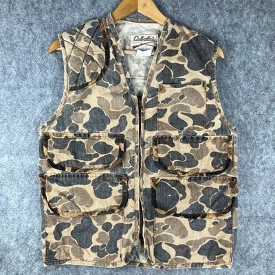 Cable as Vintage Camo Bird Hunting Vest Canvas Camouflage Men’s Small Nebraska  - Image 1 of 4