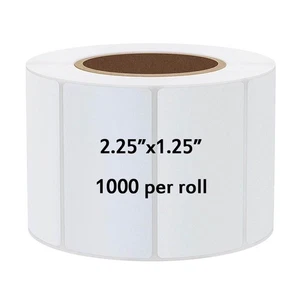 6 Rolls 2.25"x1.25" Direct Thermal Labels For Zebra Rollo UPC Barcode Sticker - Picture 1 of 8