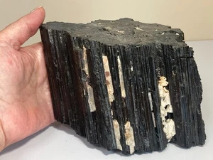 Huge Natural Black Tourmaline ~5.5"x4.5"x3.75" 5 lb 3.6oz from Brazil #819 - Picture 1 of 8
