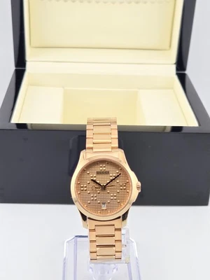 Gucci Women’s G-Timeless Gold Tone Watch Refurbished - YA126567 ($1010 MSRP) - Image 1 of 4