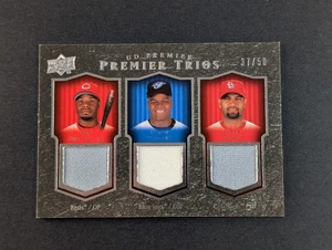 Ken Griffey Jr Thomas Pujols 2008 UD Premier Trios Triple Jersey Relic /50 - Bild 1 von 2
