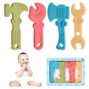 Baby Teething Toys for Babies 0-6 Months 6-12 Months BPA Free Silicone Baby M... - Picture 1 of 8