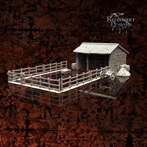 28mm Medieval Stable and paddock SAGA Lion Rampant Hail Caesar - Picture 1 of 4