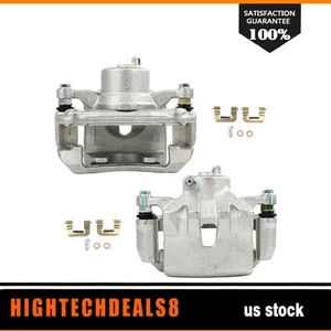 Front Pair w/ Bracket For Kia Forte 2014 2015 2016 2017 2018 Brake Calipers - Picture 1 of 8