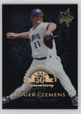 1998 Leaf Fractal Foundation Gold Leaf Star /3999 Roger Clemens #167 - Image 1 of 2