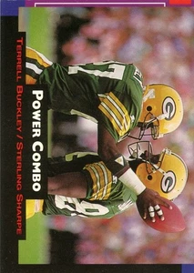 1993 Pro Set Power Sterling Sharpe Terrell Buckley - Picture 1 of 1