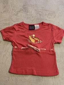 VTG  Disney Winnie The Pooh 100 Acre Collection Embroidered Pink Shirt Size 5 - Picture 1 of 5