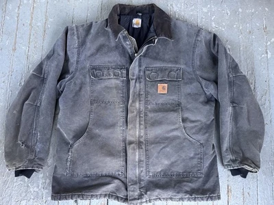 Vintage Carhartt C26 BLK Jacket Mens XL TALL Distressed Trashed - Image 1 of 4