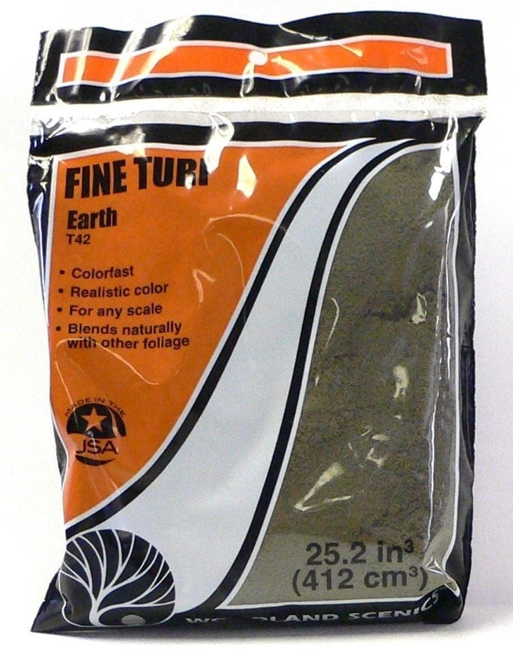 Tierra de césped fino Woodland Scenics 42 (18 pulgadas cúbicas) - Nuevo en caja Foto 1 de 1