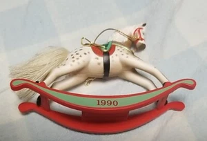 Hallmark Ornaments 1990 Rocking Horse Used Good Shape - Picture 1 of 2