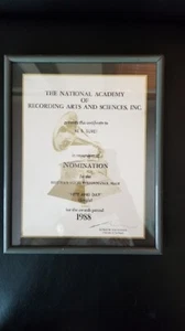 AL B. SURE! ORIGINAL 1988 GRAMMY AWARD NOMINATION PLAQUE FOR NITE AND DAY SINGLE - Picture 1 of 2