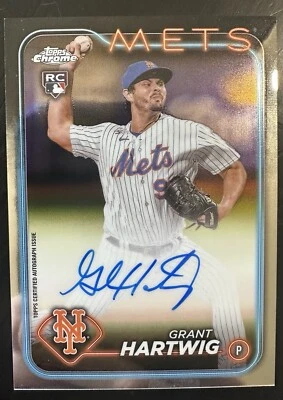 2024 Topps Chrome - Rookie Autographs #RA-GH Grant Hartwig (AU, RC) - Image 1 of 2