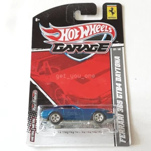 NEW 2011 Hot Wheels Garage FERRARI 365 GTB4 DAYTONA Blue Car #3/6 Diecast 1:64 - Picture 1 of 6