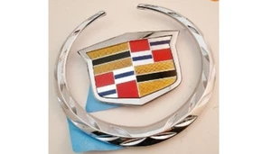 Cadillac 08 09 10 CTS Grille Emblem WREATH & CREST OEM - Picture 1 of 1