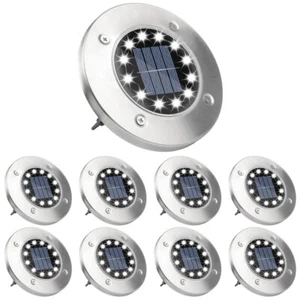 12LED Solarleuchte Bodenstrahler Außen IP65 Gartenleuchten Garten Solarlampen - Bild 1 von 16