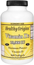Healthy Origins Vitamina D3 10000 IU 360 Softgels integratore alimentare Natural