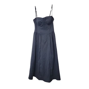 Women's Size M Black Spaghetti Strap Pockets A-Line Dress FREE S&H - Picture 1 of 2