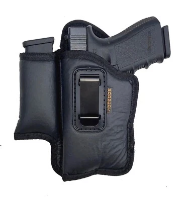 Laser/Light IWB Houston Eco Leather Holster with Magazine Pouch - Choose Model - Image 1 of 4
